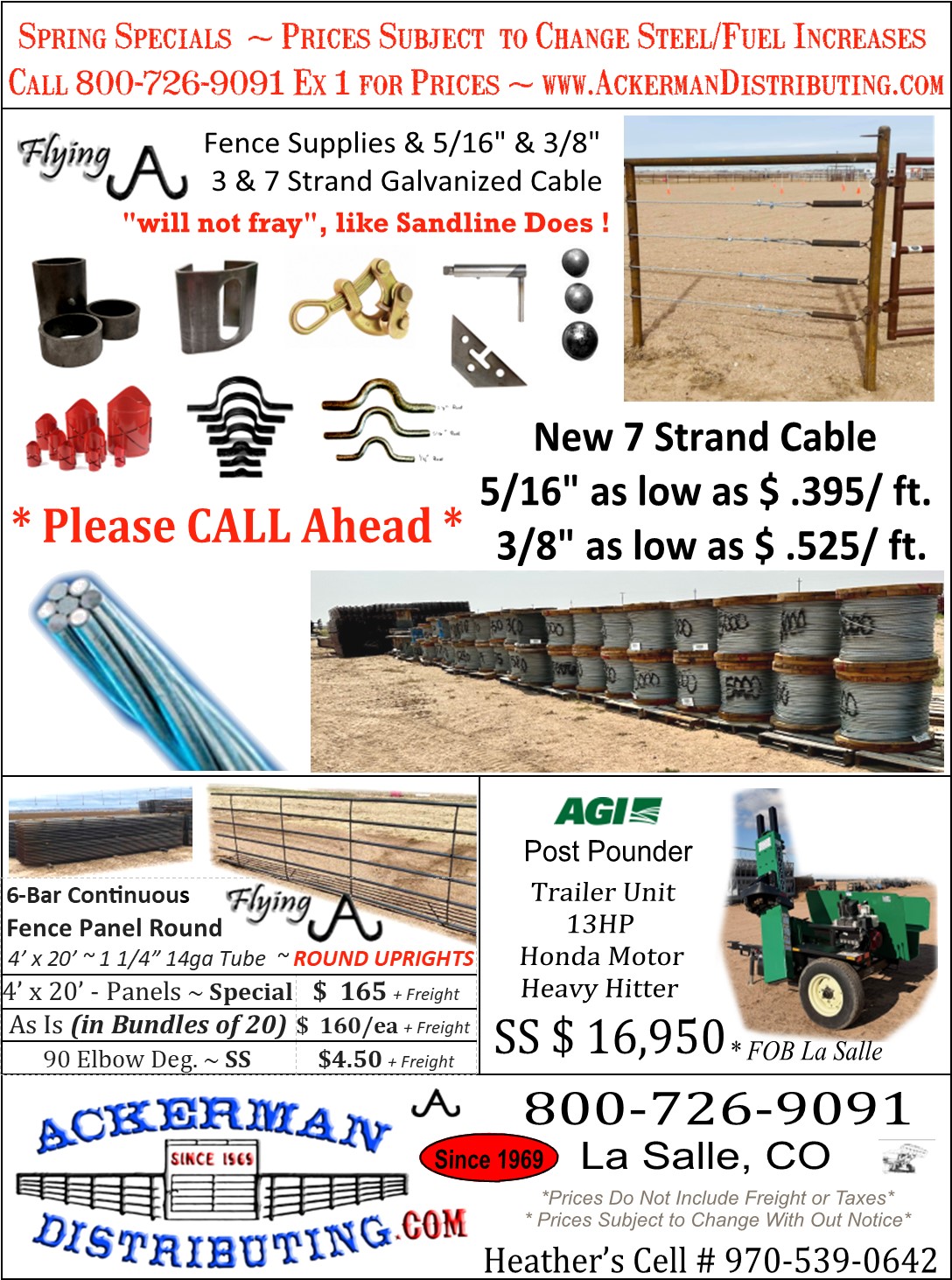 Summer Specials are here, in Time for the 4th! Some Equipment Going Up 7/1 Pay/Order by 6/29